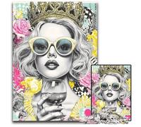 Puzzle da 1000 pezzi Pop Art Queen, puzzle in cartone per regali di decorazione per la casa, giocattolo stimolante per la famiglia, perfetto per le serate di gioco, 26x38cm