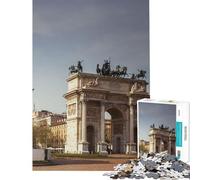 Puzzle da 1000 pezzi Porta di Milano Difficile e impegnativo Gioco pratico per ragazzi dai 14 anni in su (38x52cm)
