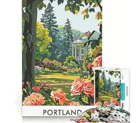 Puzzle da 1000 pezzi "Portland Rose Garden" gioco rilassante attività intellettuale decompressiva collezione d'artista belle arti 38x26cm