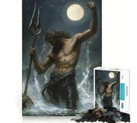 Puzzle da 1000 pezzi Poseidone che emerge dal mare per ragazzi, gioco di intelletto, attività per tutta la famiglia, taglio di qualità, (50x75cm)