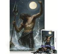 Puzzle da 1000 pezzi "Poseidone che emerge dal mare" per ragazzi, gioco mentale, momento di relax, taglio di alta qualità, regalo artistico (38x52cm)