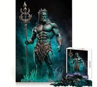 Puzzle da 1000 pezzi "Poseidone Dio dei Mari" per adulti e ragazzi ideale per stimolare la memoria favorire la calma e favorire la fuga dalla realtà con taglio liscio e un regalo speciale (50x75cm)