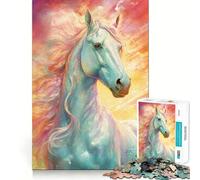 Puzzle da 1000 pezzi "Potente Cavallo Selvaggio" per Adolescenti, per migliorare la memoria, per un relax leggero, da assemblare e decorare la parete 38x52cm