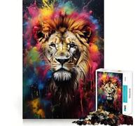 Puzzle da 1000 pezzi Powder Splash Lion per adulti, gioco di abilità mentale, relax, design, assemblaggio, pezzo da collezione (50x75cm)