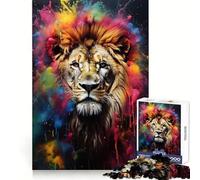 Puzzle da 1000 pezzi Powder Splash Lion per adulti, gioco di abilità mentale, relax, design, assemblaggio, pezzo da collezione (50x75cm)