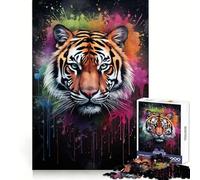 Puzzle da 1000 pezzi Powder Splash Tiger per ragazzi, gioco di logica e abilità, antistress, taglio preciso, regalo perfetto 38x52cm