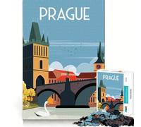 Puzzle da 1000 pezzi Praga Repubblica Ceca Incastro perfetto Gioco di abilità artistica Gioco di rilassamento Regalo di Natale artistico (50x75cm)