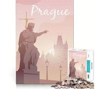 Puzzle da 1000 pezzi Praga,taglio senza soluzione di continuità,gioco stimolante per la mente,attività rilassante,divertente,regalo di compleanno,hobby (38x26cm)