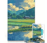 Puzzle da 1000 pezzi "Primavera nel Giappone rurale" per adolescenti, un gioco stimolante per la mente, ideale per il relax e per esporre opere d'arte di precisione 38x26cm