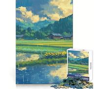 Puzzle da 1000 pezzi "Primavera nel Giappone rurale" per adolescenti, un gioco stimolante per la mente, ideale per il relax e per esporre opere d'arte di precisione 38x26cm