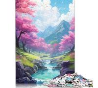 Puzzle da 1000 pezzi "Primavere nel lago" per adulti e adolescenti, regalo per la vigilia di Natale, 1000 pezzi (75x50 cm)