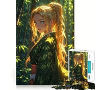 Puzzle da 1000 pezzi "Principessa della foresta di bambù" Decorazione elegante Gioco per la concentrazione Gioco rilassante Regalo di compleanno (38x26cm)