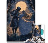 Puzzle da 1000 pezzi "Principessa e cavaliere" per adolescenti, antistress, sfida difficile, decorazioni e regali unici per la casa (38x26cm)