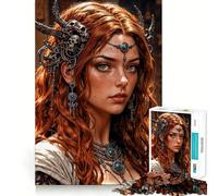 Puzzle da 1000 pezzi "Principessa Guerriera" per adolescenti,gioco di concentrazione mentale,bordi lisci e tagliati con precisione,ideale come regalo di Natale (38x26cm)