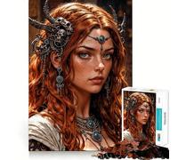 Puzzle da 1000 pezzi "Principessa Guerriera" per adolescenti,stimolante per la mente,divertente,con pezzi di dimensioni uniformi e precisi,ideale per attività di gruppo rilassanti in casa (50x75cm)