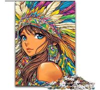 Puzzle da 1000 pezzi "Principessa indiana" per adulti, regalo per 14+ anni, allena il tuo cervello e le tue mani, gioco di Natale (50x75cm)
