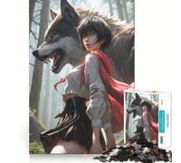 Puzzle da 1000 pezzi "Principessa Lupo Assassina" per adulti,gioco di potenziamento mentale,taglio laser per un incastro perfetto,divertimento in famiglia,attività serale (38x52cm)