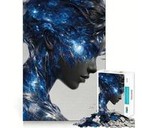 Puzzle da 1000 pezzi "Profilo di donna celeste",taglio preciso,divertente gioco di abilità mentale,gioco per il tempo libero,regalo festivo (38x52cm)