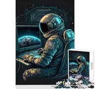 Puzzle da 1000 pezzi Programmatore nello spazio Giocattolo educativo Ottimo regalo per giochi di famiglia con poster abbinato e foglio di quiz Dimensioni 50x75cm