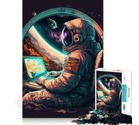 Puzzle da 1000 pezzi "Programmatore nello spazio" per adolescenti, gioco di logica, semplice e divertente, taglio preciso, Babbo Natale, desiderio, scegli 38x52cm