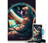 Puzzle da 1000 pezzi Programmatore nello spazio per adolescenti migliora la memoria, rilassante e divertente, con bordi netti, 50x75cm