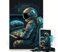 Puzzle da 1000 pezzi "Programmatore nello spazio" per adulti, gioco di logica e intrattenimento, pezzo artistico di alta qualità 38x26cm