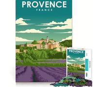 Puzzle da 1000 pezzi,Provenza,Francia,soleggiato,arte,taglio preciso,gioco di abilità cognitive,divertimento per il tempo libero,regalo di Natale rilassante (38x26cm)