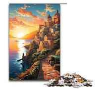 Puzzle da 1000 pezzi "Psichedelico colorato sulla Costiera Amalfitana" per adulti puzzle impossibile antistress per ragazzi dai 14 anni in su 1000 pezzi (75x50 cm)