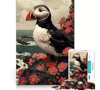 Puzzle da 1000 pezzi "Pulcinella di mare su una scogliera" per ragazzi, gioco di puzzle che stimola l'intelletto, divertimento per tutta la famiglia, taglio di qualità, regalo elegante (38x52cm)