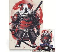 Puzzle da 1000 pezzi "Pull Dog Warrior Japan" per ragazzi, gioco di logica, giocattolo per la casa, divertimento assicurato, taglio preciso, regalo perfetto (38x52cm)