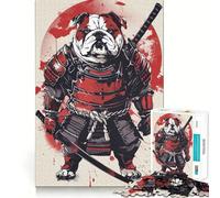 Puzzle da 1000 pezzi "Pull Dog Warrior Japan" per ragazzi, gioco di logica, giocattolo per la casa, divertimento assicurato, taglio preciso, regalo perfetto (38x52cm)