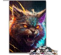 Puzzle da 1000 pezzi "Puma Spirited Cougar" in legno, ideale per decorare casa e ufficio, regalo perfetto per compleanno, 50x75cm, attività per adulti e famiglie, regalo fai da te per la casa