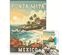 Puzzle da 1000 pezzi Punta Mita Mexico | Collezione di decorazioni murali per artisti belle arti per compleanni e Natale 75x50cm