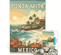 Puzzle da 1000 pezzi Punta Mita Mexico | Gioco impossibile per migliorare l'amore tra le coppie Regali di compleanno unici. 38x52cm