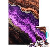 Puzzle da 1000 pezzi Purple Haze in legno puzzle artistico per ragazzi modello da assemblare allena la mente e le mani regalo per amici e familiari 38x52cm