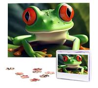 Puzzle da 1000 pezzi, puzzle a forma di rana per adulti, puzzle impegnativo con immagine personalizzata, puzzle in legno, 75 x 50 cm