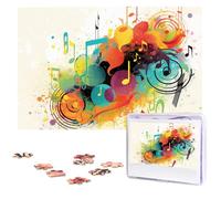 Puzzle da 1000 pezzi - Puzzle a tema musica astratta per adulti impegnativi puzzle con immagine personalizzata puzzle in legno 75 x 50 cm