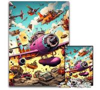 Puzzle da 1000 pezzi, puzzle colorati di aerei per adulti, relax e sfida, decorazioni per la casa colorate, amici, 50x75CM/19,68x29,52 pollici