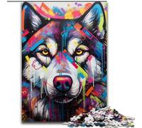 Puzzle da 1000 pezzi, puzzle con graffiti di iene, 1000 pezzi per adulti, interazione familiare e sfida mentale, sfida di attività per famiglie (dimensioni 26x38cm)
