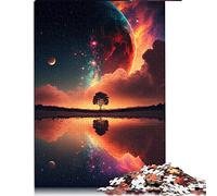 Puzzle da 1000 pezzi Puzzle da sogno surreale al tramonto per adulti Puzzle in legno Gioco impegnativo （Dimensioni 50x75 cm）