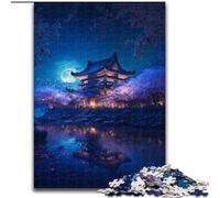 Puzzle da 1000 pezzi, puzzle dei templi giapponesi per adulti, gioco di sfida mentale per adolescenti e interazione familiare, dimensioni 26x38cm