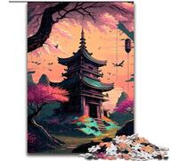 Puzzle da 1000 pezzi, puzzle del tempio giapponese, 1000 pezzi per adulti, ideale per decorare casa e ufficio, regalo perfetto per il compleanno (dimensioni 26x38cm)