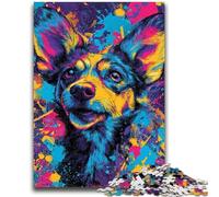 Puzzle da 1000 pezzi, puzzle di cani felici per adolescenti, giocattoli educativi per l'apprendimento, giochi per famiglie, regali per amici e parenti (26x38cm)