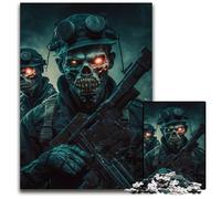 Puzzle da 1000 pezzi, puzzle di cartone con soldato zombi dell'esercito morto, rompicapo stimolante, giocattolo rilassante per adolescenti, 26X38CM/10,23x14,96 pollici.