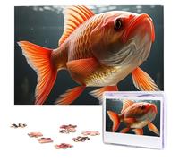 Puzzle da 1000 pezzi - Puzzle di pesce reale per adulti impegnativo puzzle con immagine personalizzata puzzle in legno 75 x 50 cm