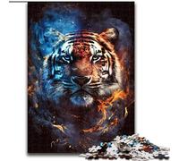 Puzzle da 1000 pezzi, Puzzle Fantasy Tiger da 1000 pezzi, ideale per il divertimento in famiglia - Regalo perfetto per feste e compleanni (dimensioni 26x38cm)