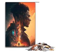 Puzzle da 1000 pezzi puzzle futuristici Cyborg per adulti gioco educativo in legno 75x50 cm