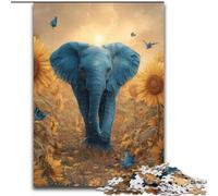 Puzzle da 1000 pezzi, puzzle Girasole-Elefante da 1000 pezzi per adulti, ideale come regalo di compleanno o per le feste, giocattolo da gioco per feste (dimensioni 26x38cm)
