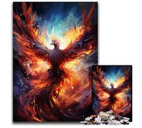 Puzzle da 1000 pezzi puzzle impegnativi di fenice color fuoco decorazioni perfette per la casa o l'ufficio regalo di Natale ideale 1000 pezzi (38x26 cm)
