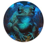Puzzle da 1000 pezzi, puzzle in cartone raffigurante una rana misteriosa, ideale come regalo di Natale e Capodanno per adolescenti, 67,5x67,5 cm.